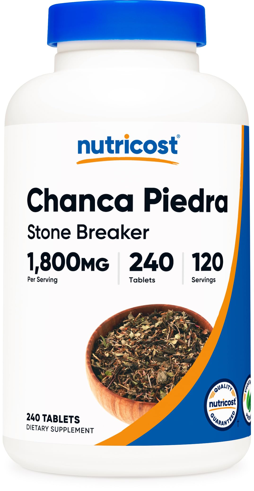 Nutricost Chanca Piedra Extrait – bouteille de comprimés pour le soutien quotidien potentiel.