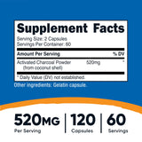 Charbon actif Nutricost issu de noix de coco pour capsules