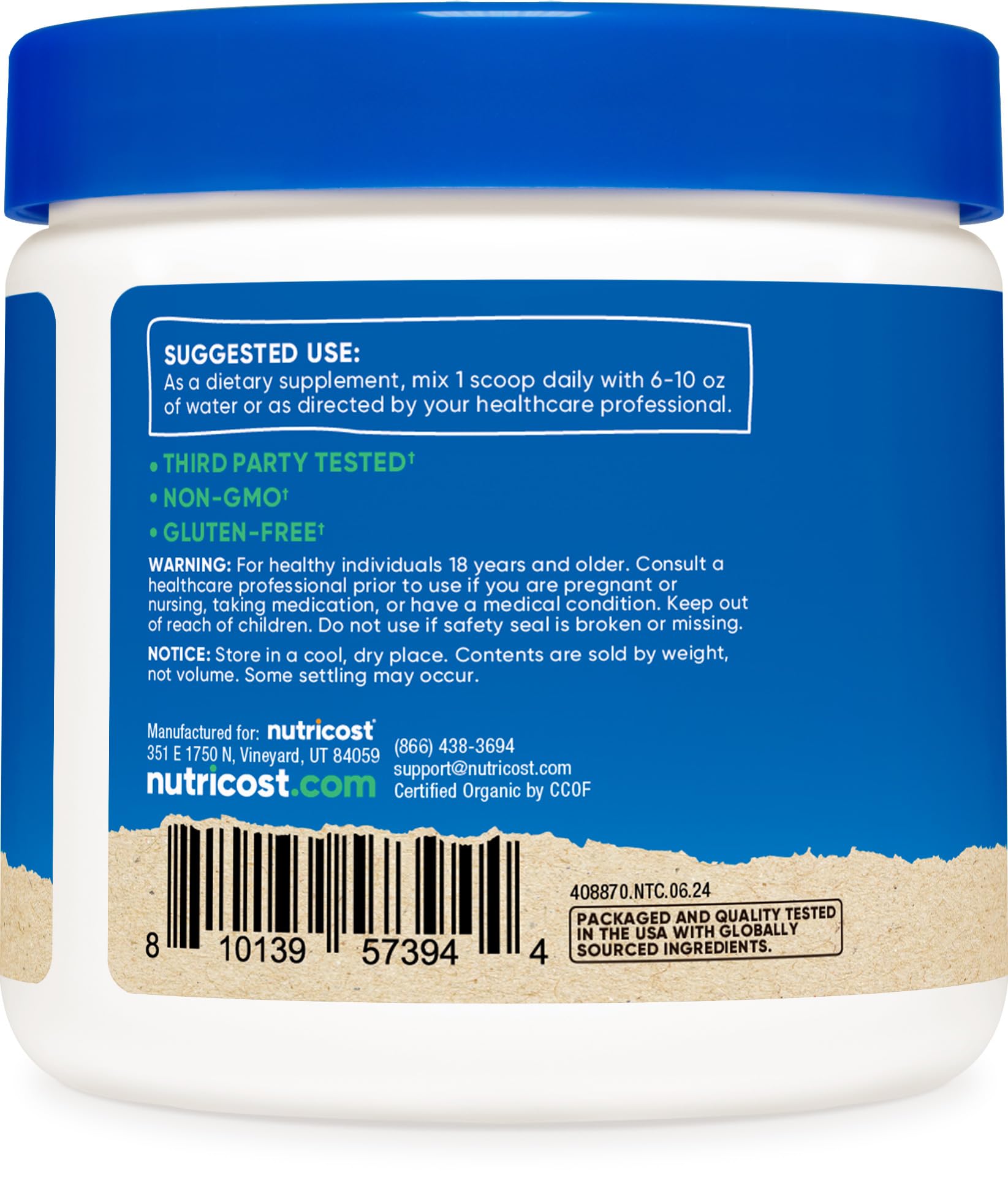 Nutricost chardon-Marie: formule non-OGM et sans gluten pour plus de choix.