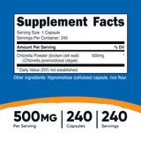 Nutricost Chlorella: paroi cellulaire brisee pour une meilleure digestibilité.