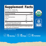 Nutricost chlorelle avec cuillère-dose incluse pour doser facilement.