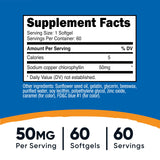 Gélules Nutricost Chlorophylle 50 mg, faciles à intégrer à une routine quotidienne.