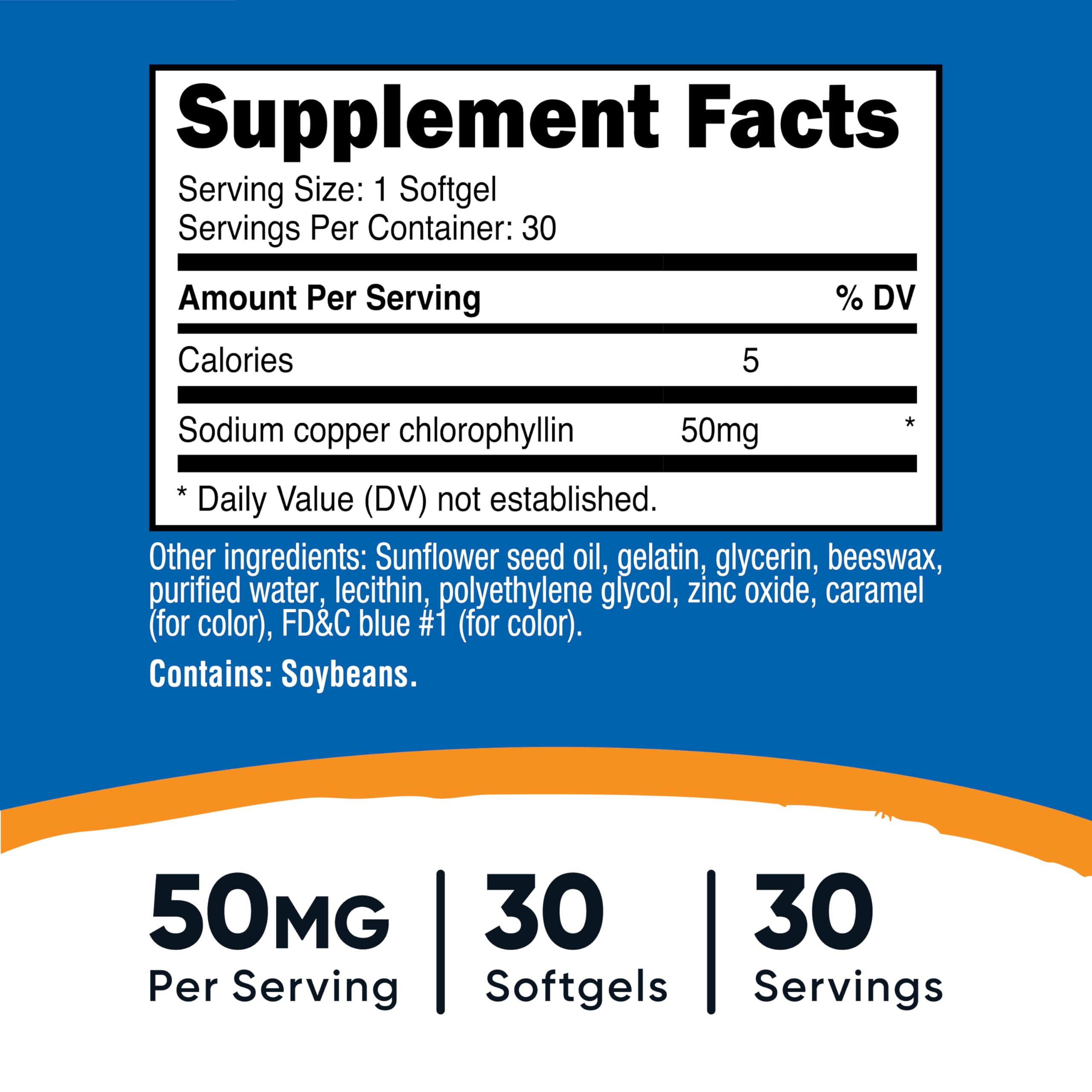 Nutricost Chlorophylle : 30 gélules faciles à avaler pour le quotidien.