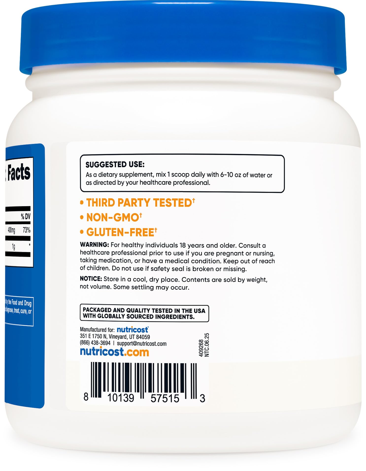 Nutricost Choline Bitartrate avec contrôle ISO indépendant