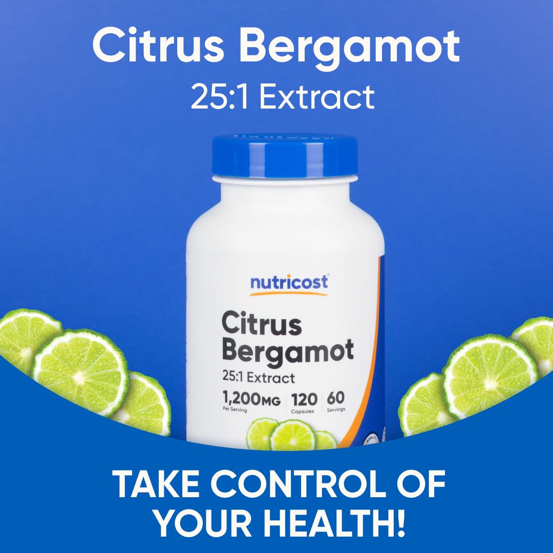 Nutricost Citrus Bergamot Capsules - tests indépendants ISO pour la transparence et la qualité.