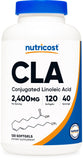 Nutricost CLA – bouteille de gélules, dose élevée pour le bien-être.