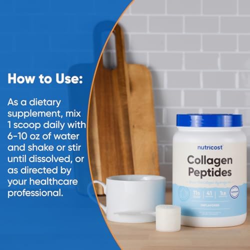 Nutricost Collagen Peptides – faible en calories et en sodium