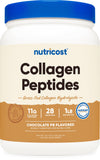 Nutricost Collagen: poudre chocolat-beurre d'arachide, goût gourmand pour l'apport quotidien.