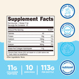 Nutricost Collagen Peptides, dissolution rapide dans eau ou jus.