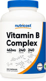 Nutricost Complexe B, bouteille énergie, soutien potentiel pour la vitalité.