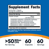Nutricost Complexe Probiotique – capsules végétariennes faciles à avaler