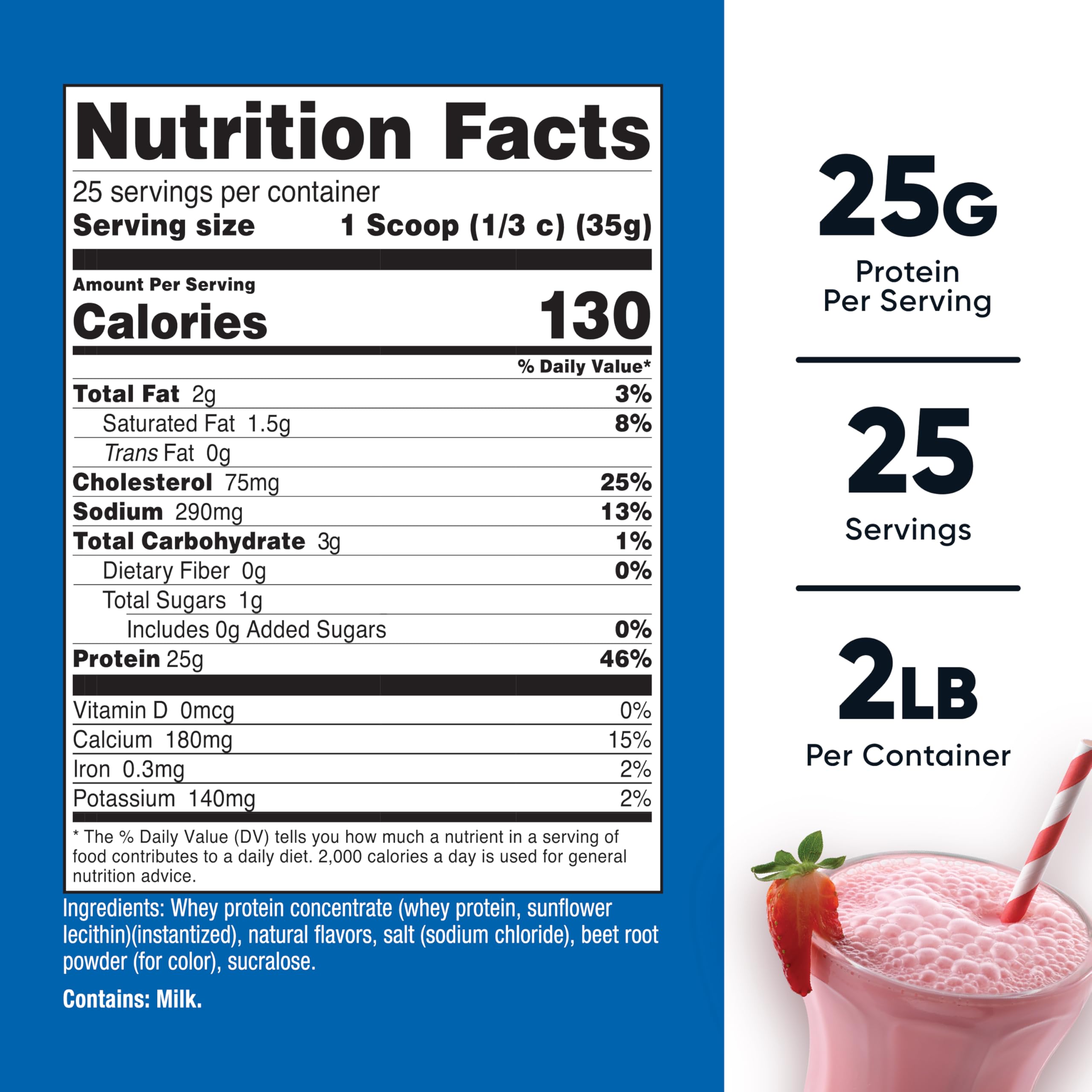 Nutricost scoop protéine fraise, dose précise pour shake rapide