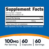 Capsules végétariennes Nutricost CoQ10 faciles à intégrer dans la routine