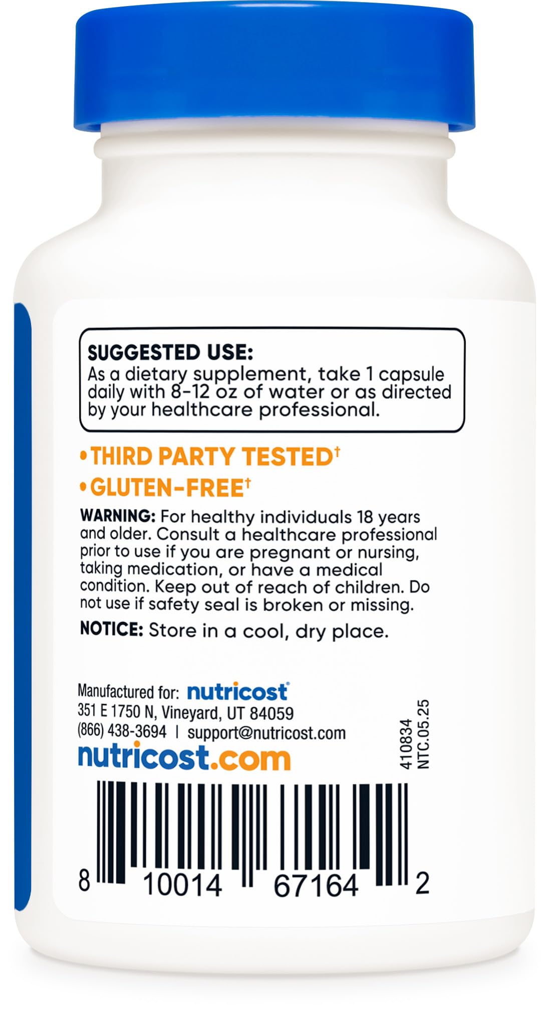 Capsule Nutricost CoQ10 prête à verser, format pratique