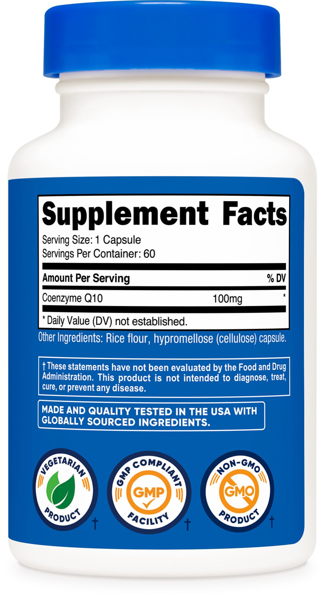 Routine quotidienne Nutricost CoQ10, complément discret et portable