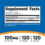 Nutricost CoQ10 Softgels - Gelules faciles à avaler pour l'énergie quotidienne