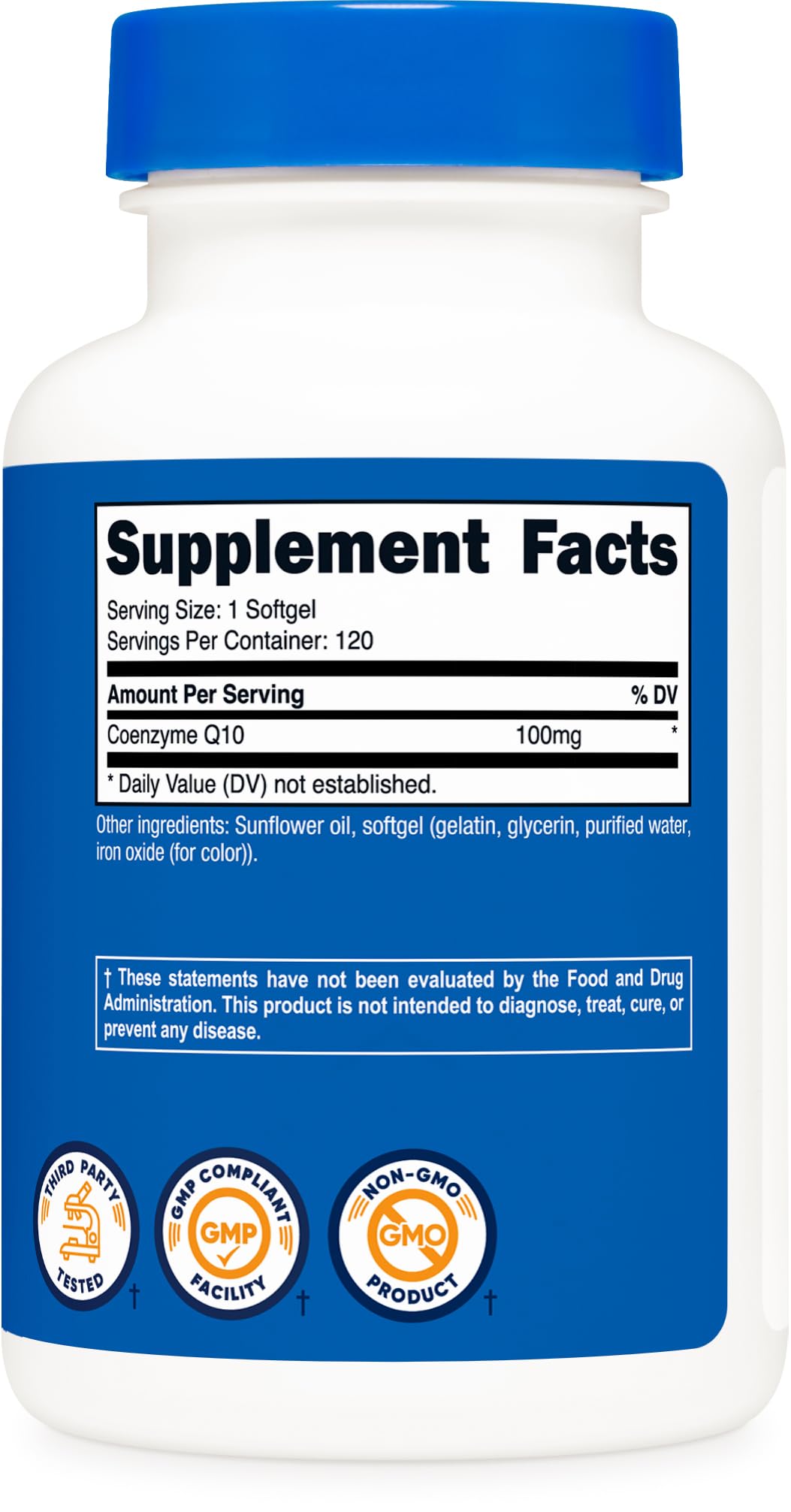 Nutricost CoQ10 Softgels - Produit sûr sans gluten et sans OGM pour votre routine