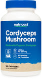 Nutricost Cordyceps – bouteille de capsules pour énergie naturelle au quotidien.