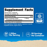 Nutricost Cordyceps – étiquette certifiée CCOF assure la qualité biologique.