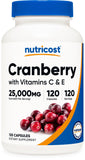 Nutricost Extrait de canneberge – Bouteille, pratique pour routine quotidienne.