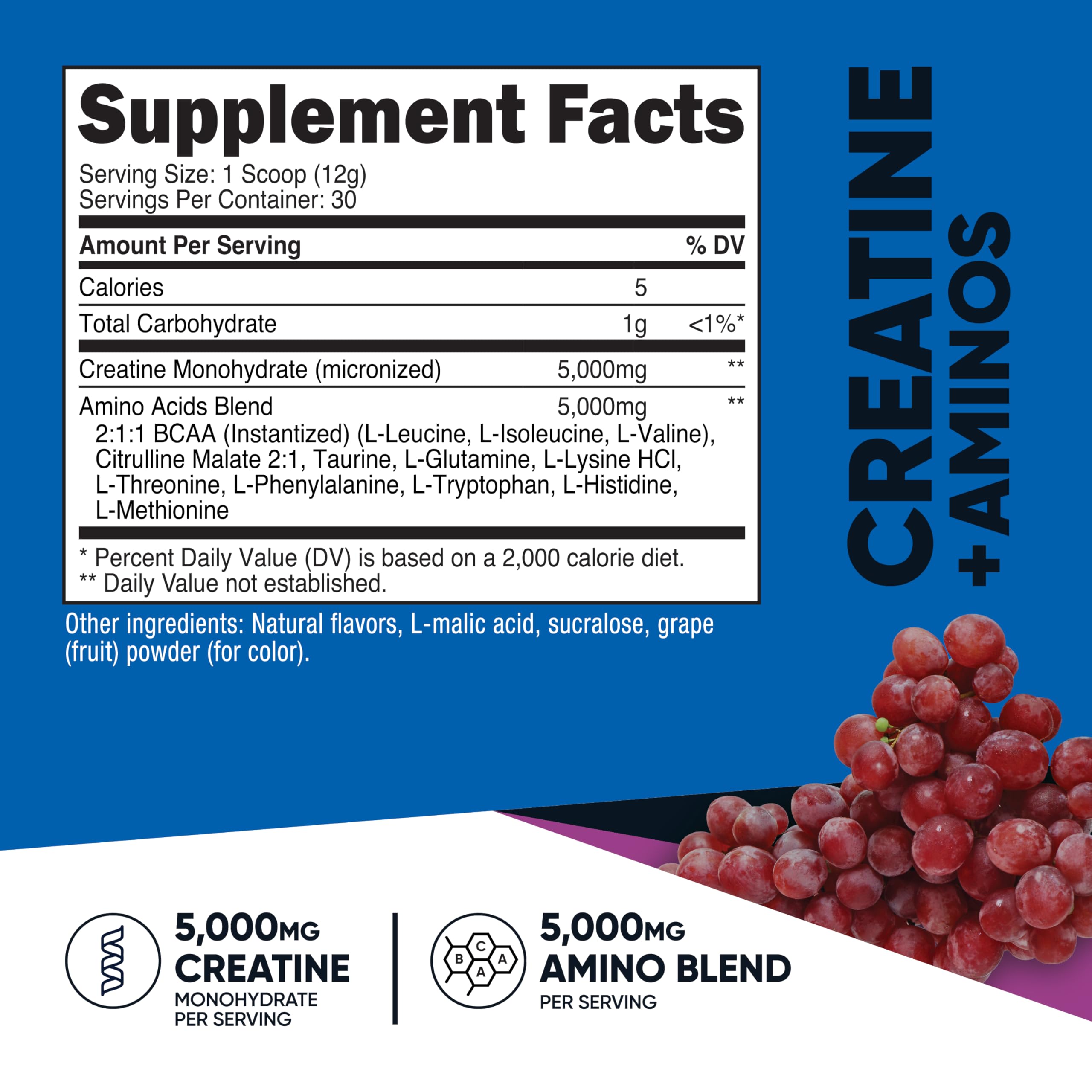 Nutricost Creatine + Aminos, dose mesurée, prise simple après l entraînement.