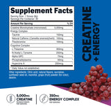 Nutricost Creatine + Energy, doseur et poudre visibles, pratique pendant les entraînements.
