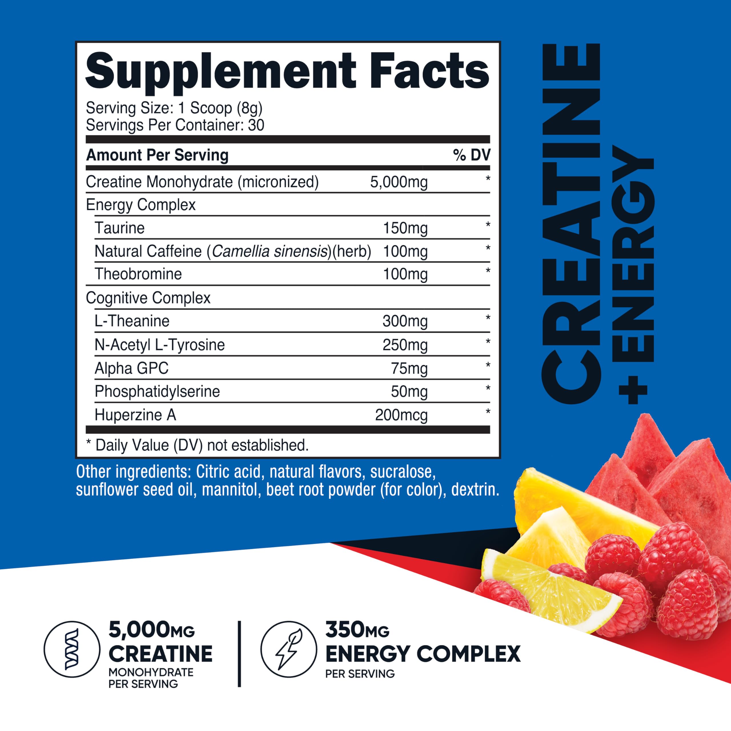Doseur Nutricost Creatine + Energy pour doser facilement à chaque séance