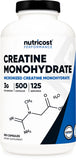Nutricost Créatine Monohydrate en bouteille, format pratique pour l'entraînement.