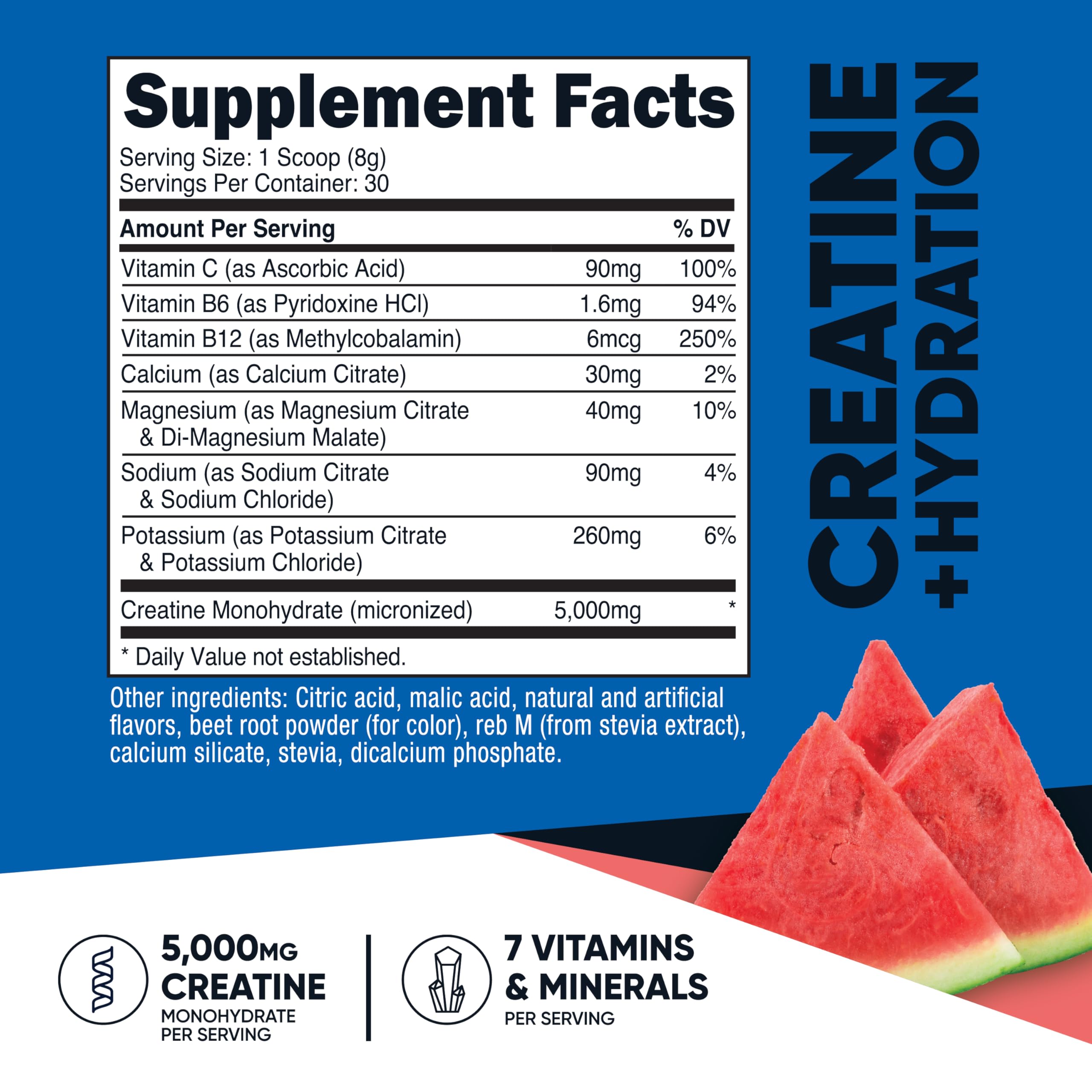 Nutricost créatine monohydrate hydratation melon – doseur et poudre à mélanger