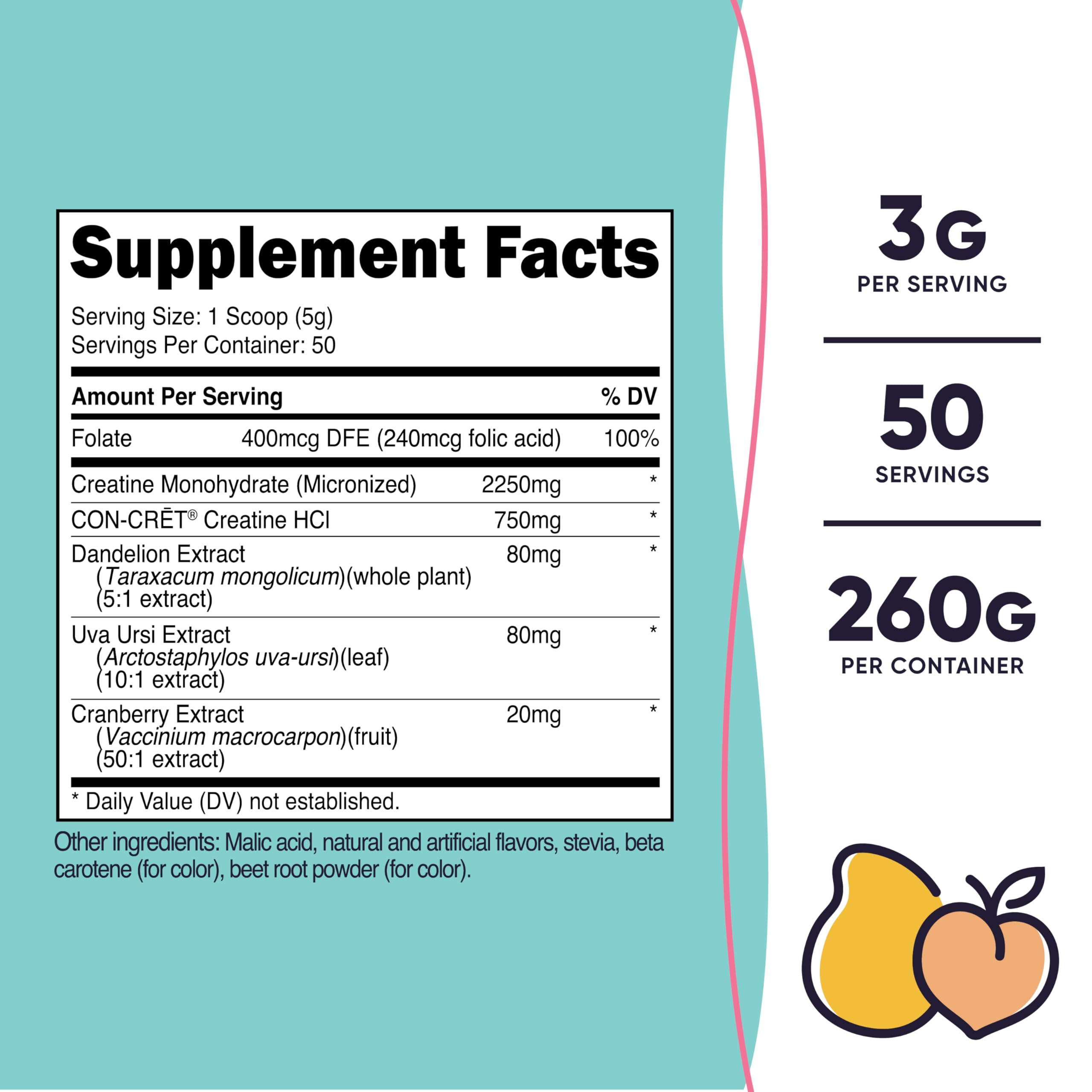 Nutricost Créatine Monohydrate, dose-cuillère claire, facilité de dosage lors des séances