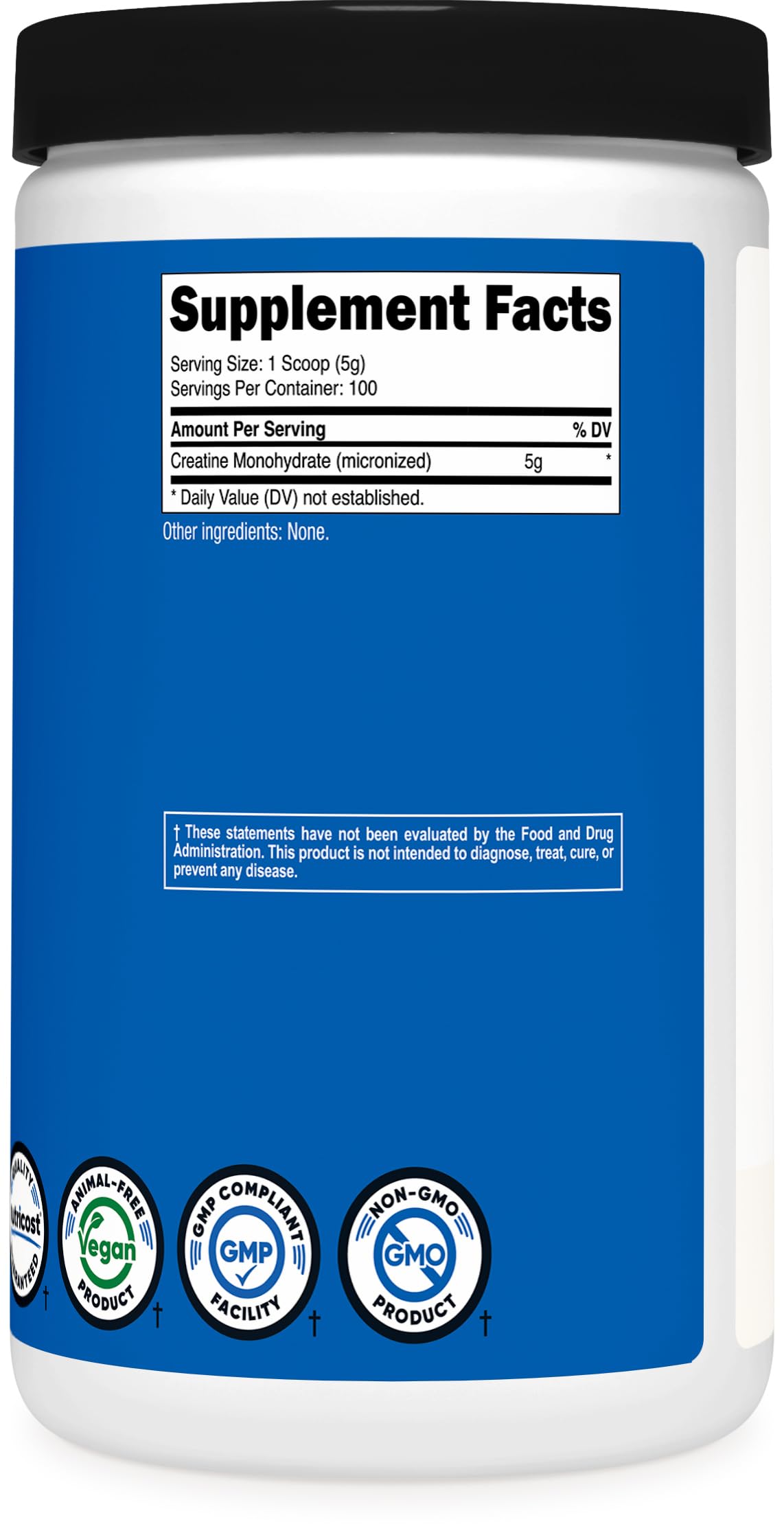 Nutricost Créatine Monohydrate – Emballage pratique 500 g avec multiples portions.