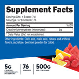 Nutricost Créatine Monohydrate Poudre, pot arôme fruits rouges, mélange facile.