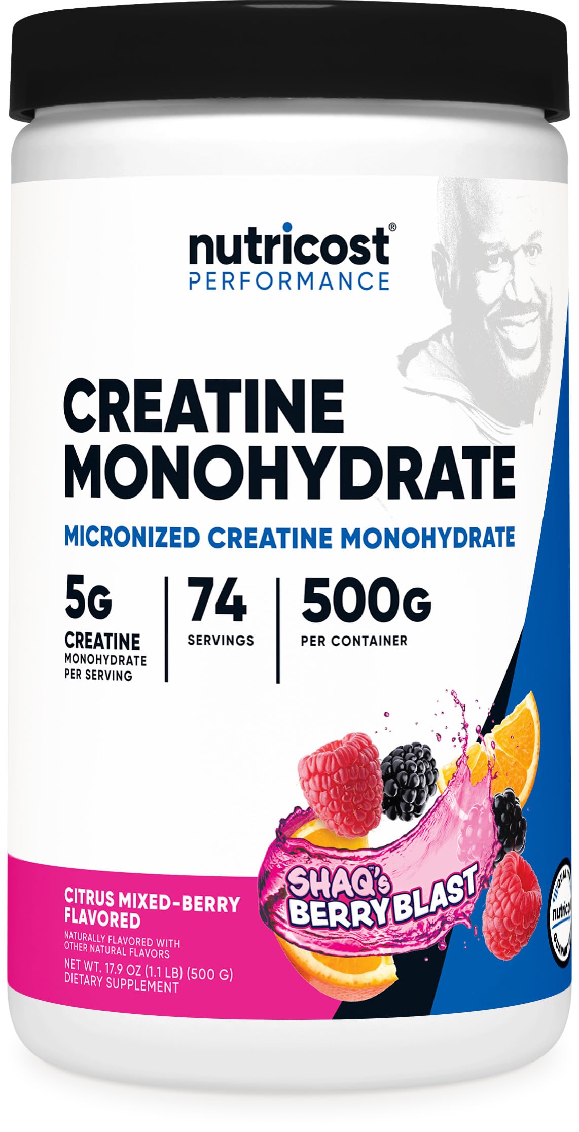 Nutricost Créatine Monohydrate Shaq’s Berry Blast, versement facile pour l’entraînement.
