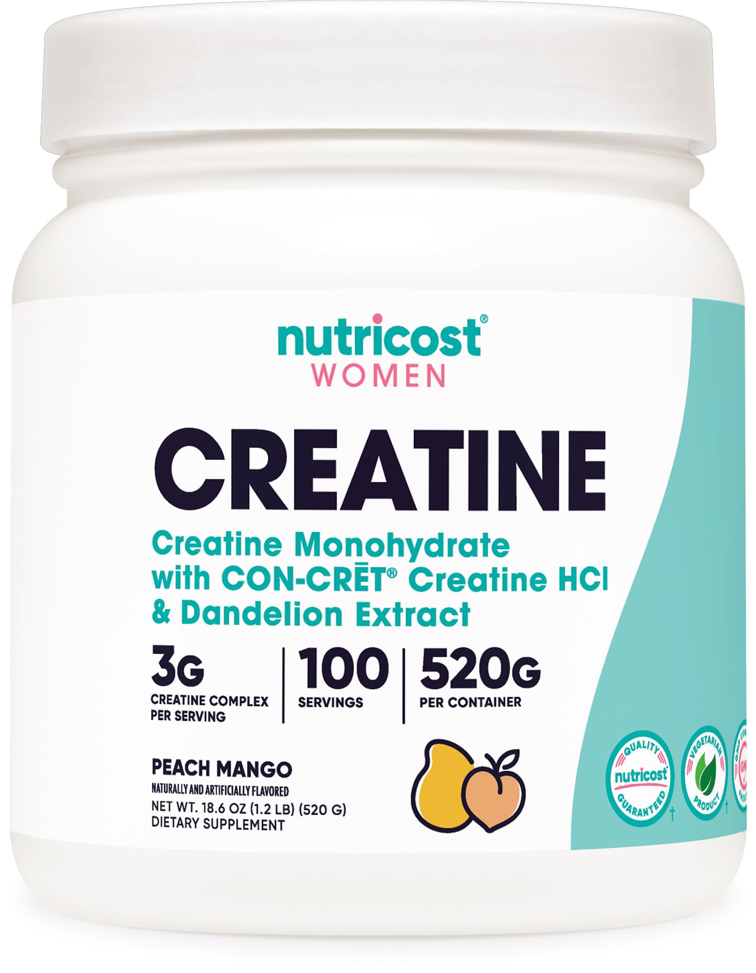 Nutricost Créatine Monohydrate – poudre micronisée prête à être mélangée.