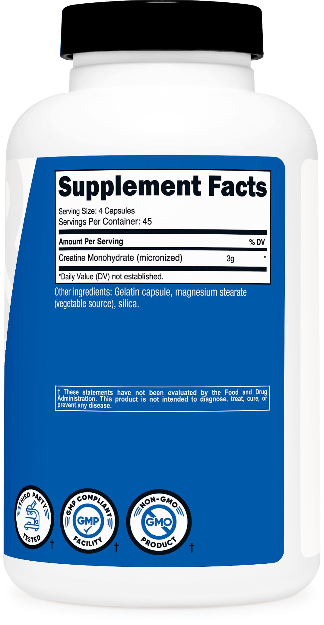 Nutricost Creatine Monohydrate, utilisation pré-entraînement pour énergie potentielle.