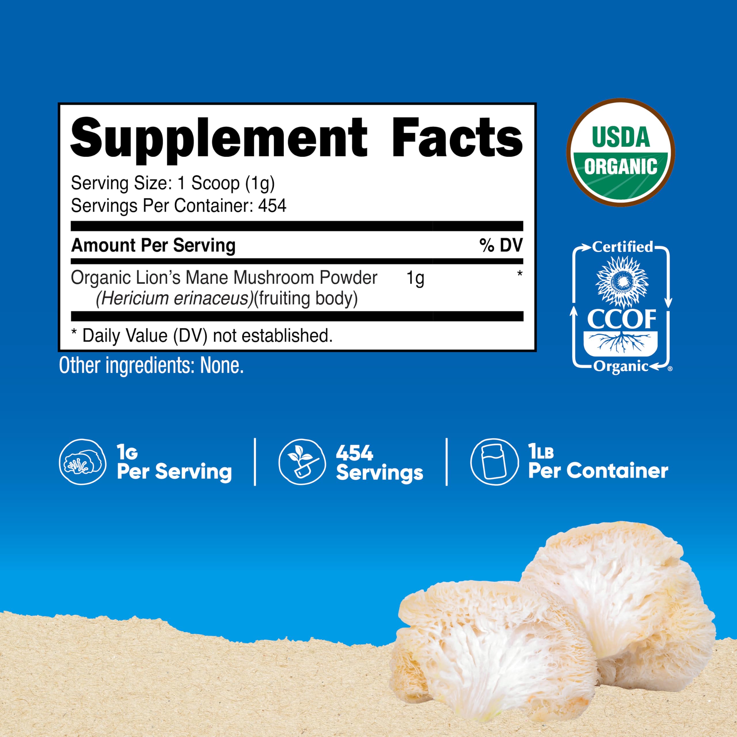 Nutricost poudre criniere de lion avec cuillere incluse, dosage facile