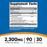 Nutricost Curcuma Capsules Emballage — faciles à avaler et adaptées au quotidien.