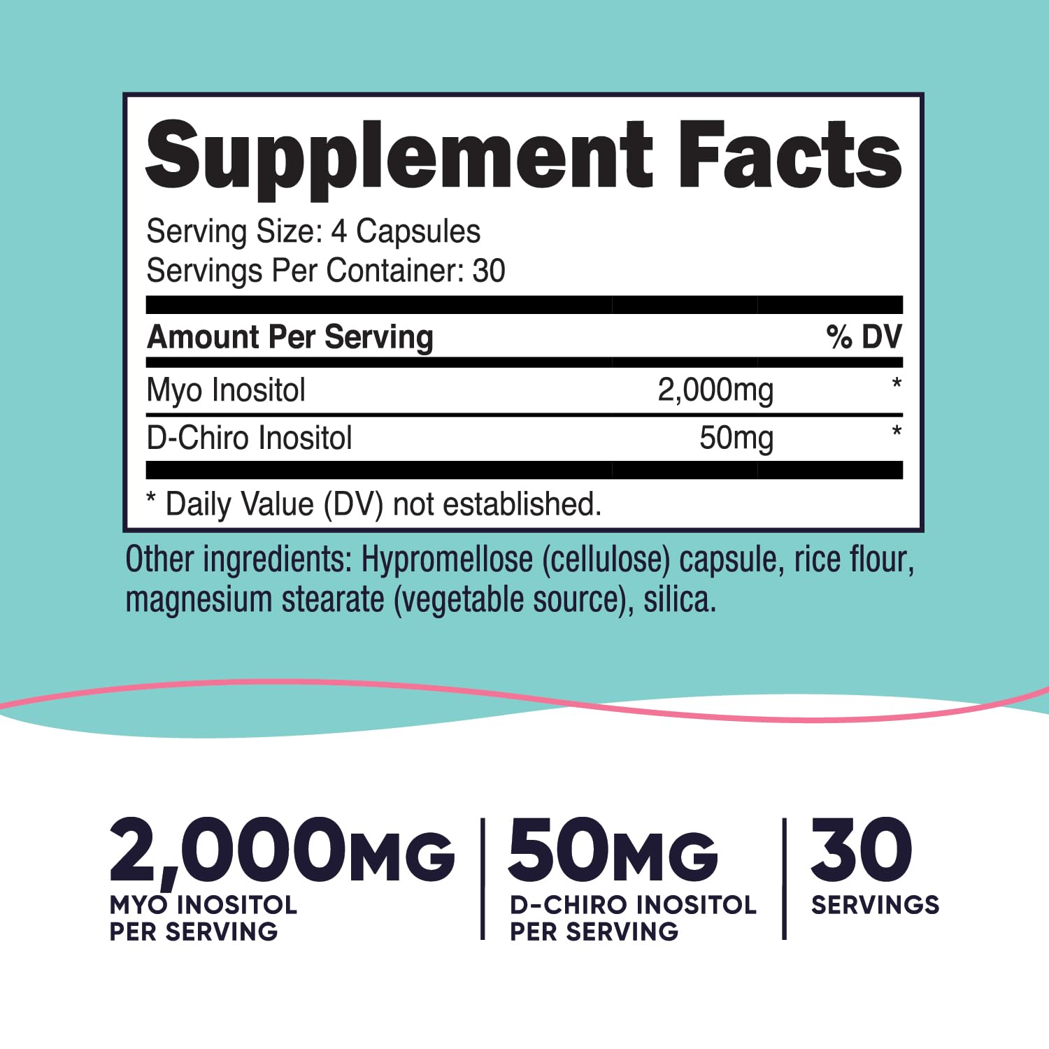 Nutricost D-Chiro Inositol, capsules pratiques pour une supplémentation régulière