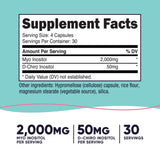 Nutricost D-Chiro Inositol, capsules pratiques pour une supplémentation régulière