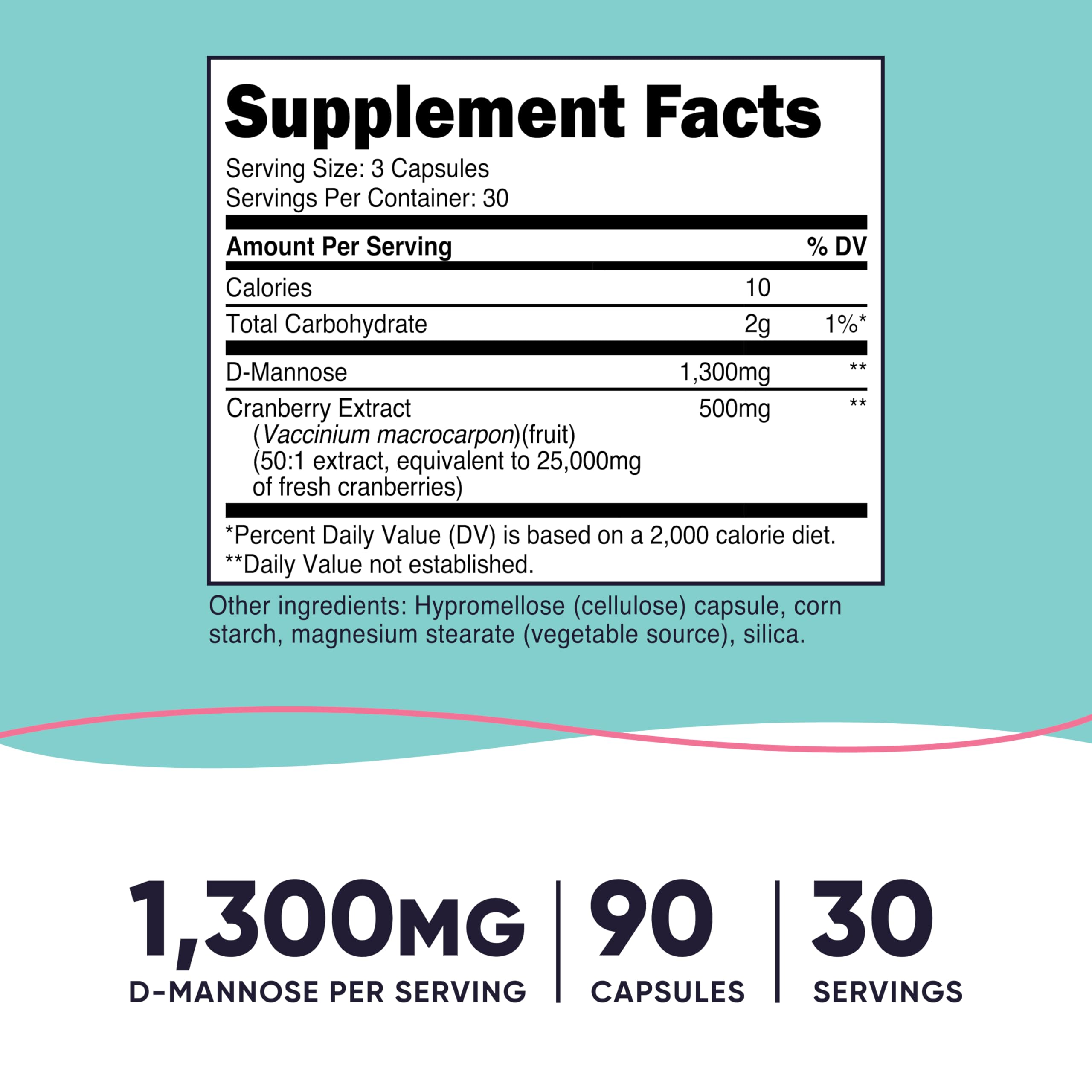 Les capsules Nutricost D-Mannose dans boîte facilitent la prise quotidienne.