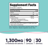 Les capsules Nutricost D-Mannose dans boîte facilitent la prise quotidienne.