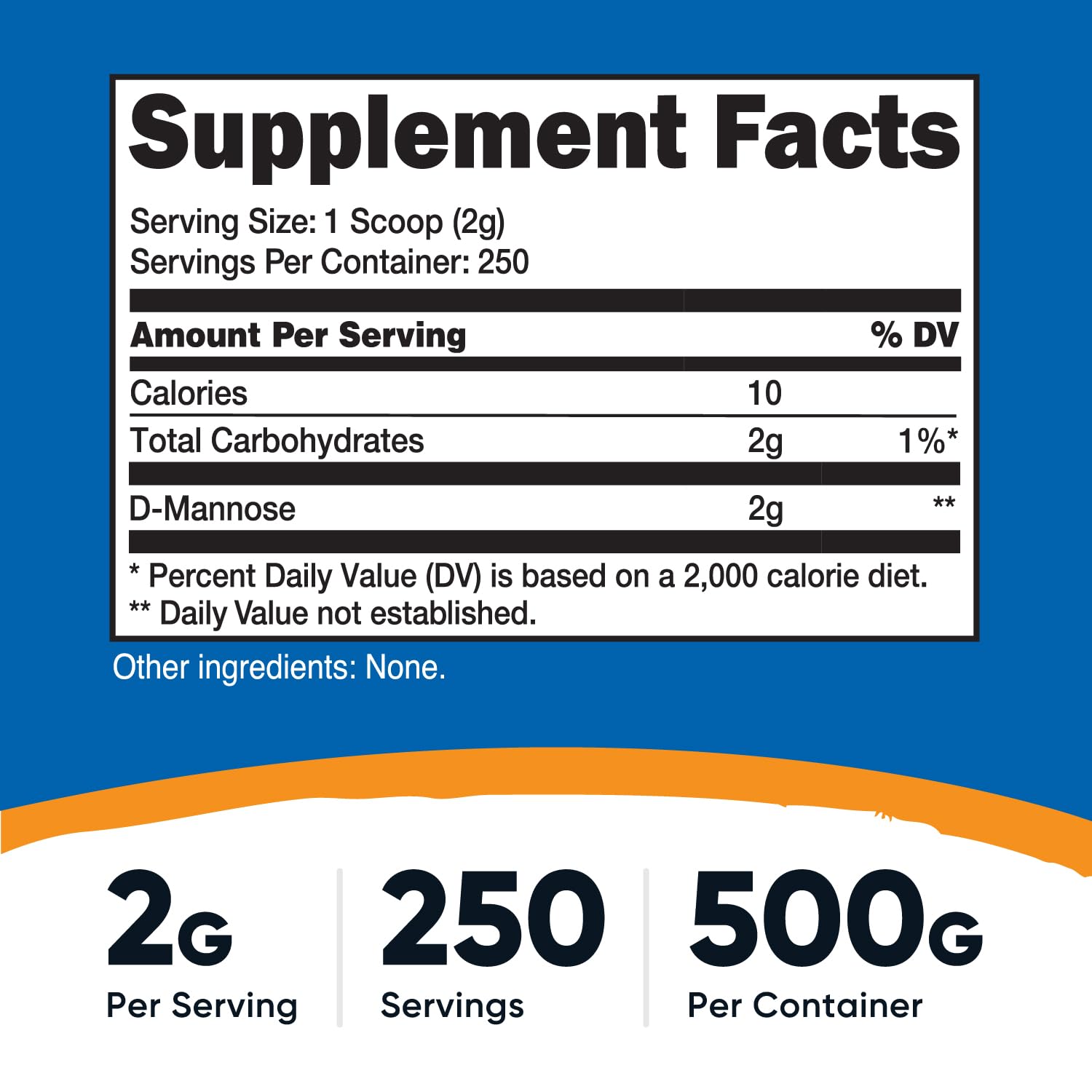 Nutricost D-Mannose – cuillère doseuse pour portions précises.