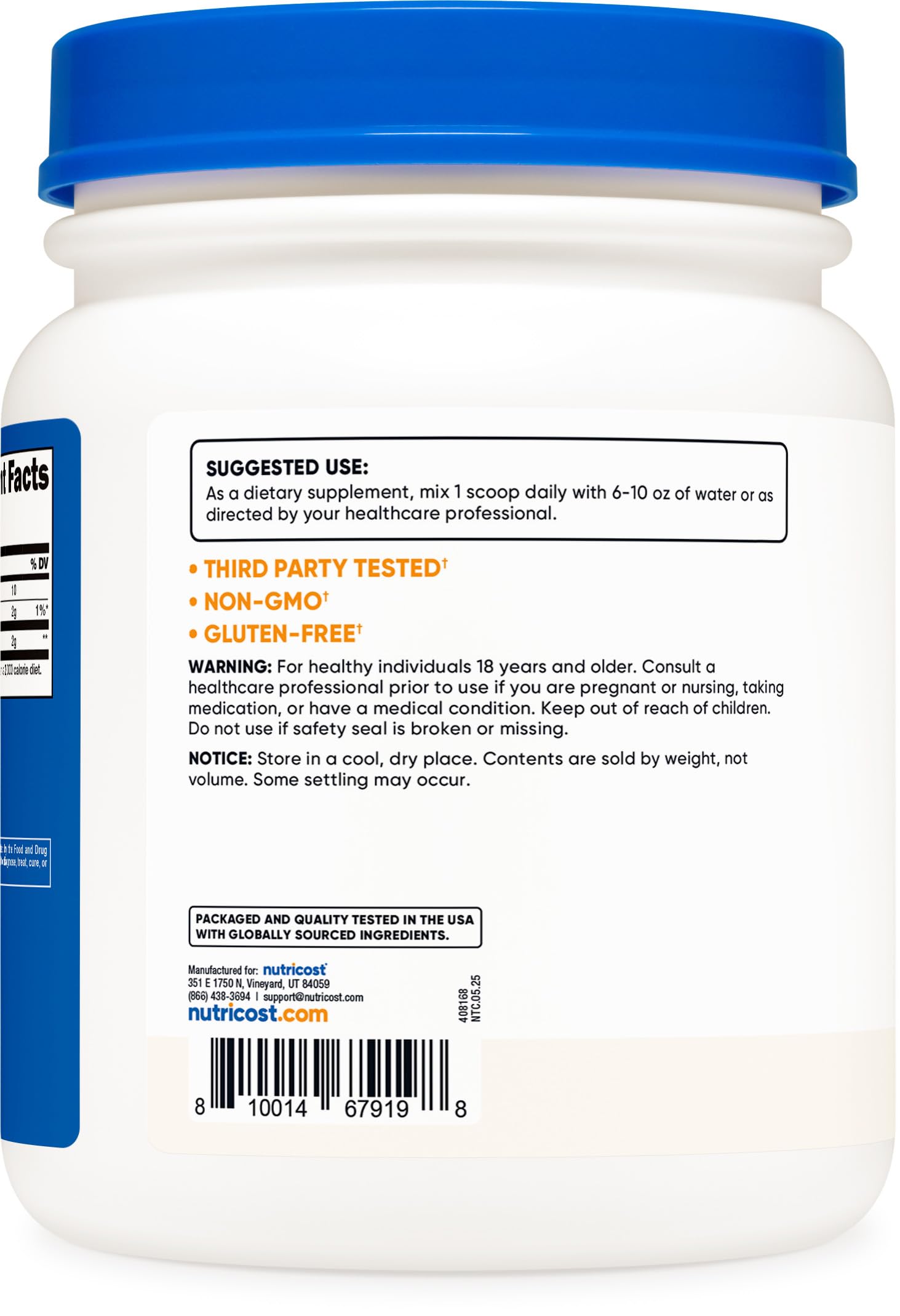 Nutricost D-Mannose – texture poudre fine et mélange facile.