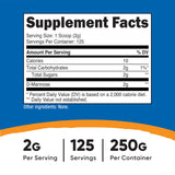 Nutricost D-Mannose – dose-cuillère facile à mesurer chaque portion.