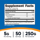 Dose quotidienne Nutricost D-Ribose en poudre