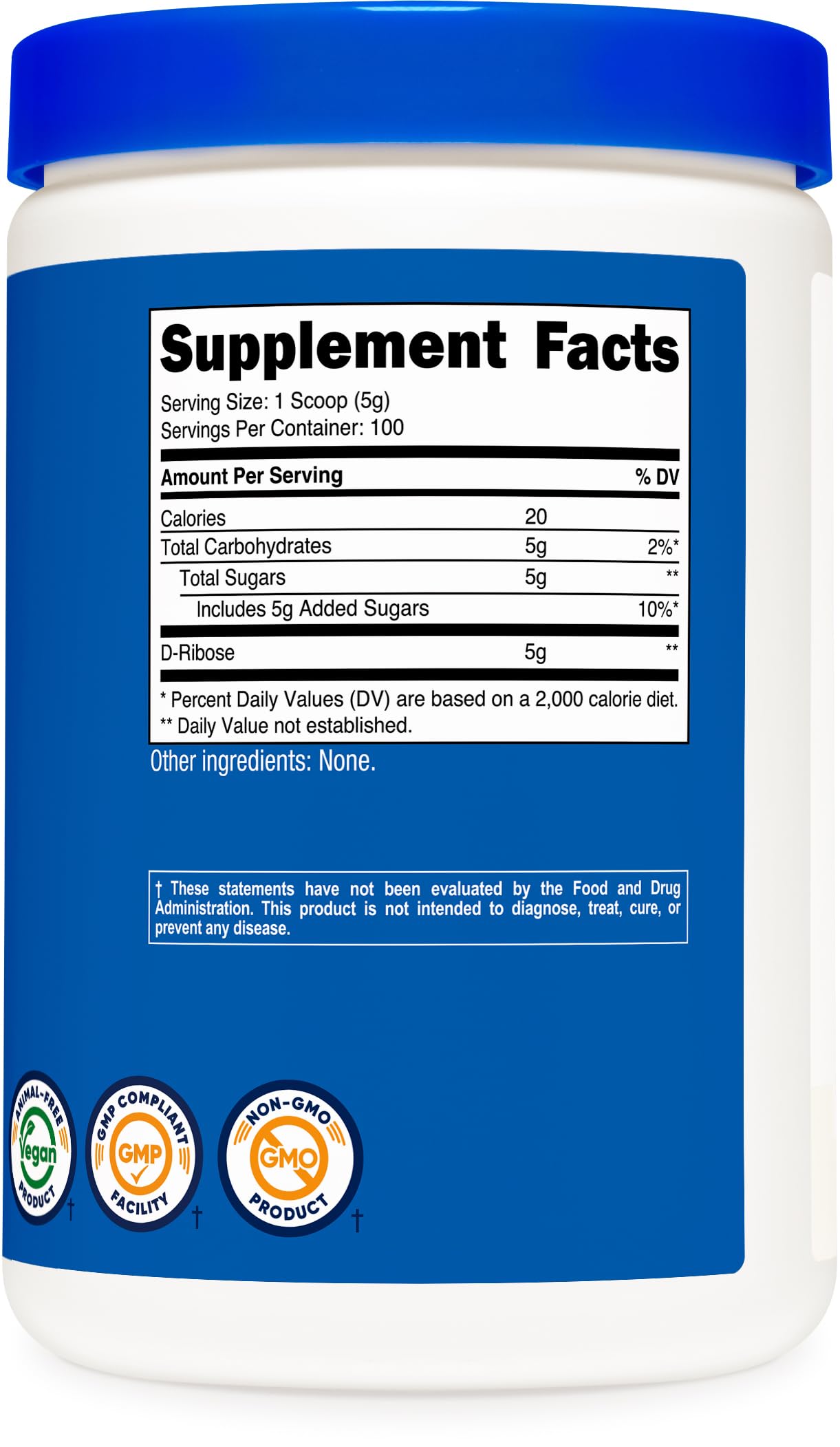 Préparation rapide avec Nutricost D‑Ribose Poudre dans une boisson quotidienne.