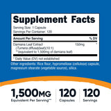 Nutricost Damiana Feuille – capsules faciles à prendre pour une routine pratique.
