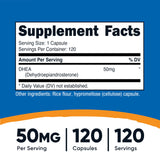 Nutricost DHEA 50 mg capsules: faciles à avaler, complément pratique.