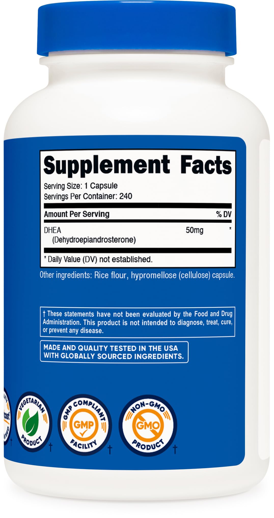 Nutricost DHEA 50mg laboratoire certifié et traçabilité fiable