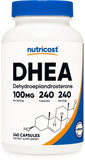 Nutricost DHEA – bouteille 240 capsules, format pratique pour usage quotidien.